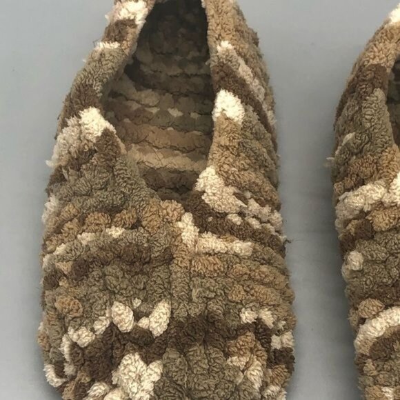 Kids Handmade Knitted Camo Slippers soft 6.6" long READ - Picture 3 of 10